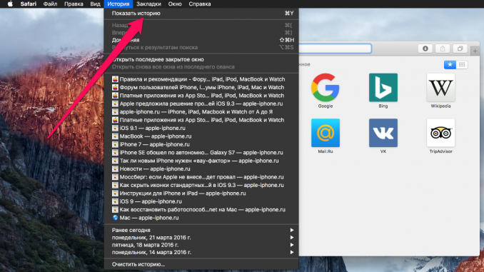 How to remove certain pages from Safari browser history on Mac